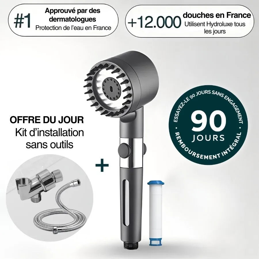 HYDROLUXE™ – Pommeau de douche filtrant
