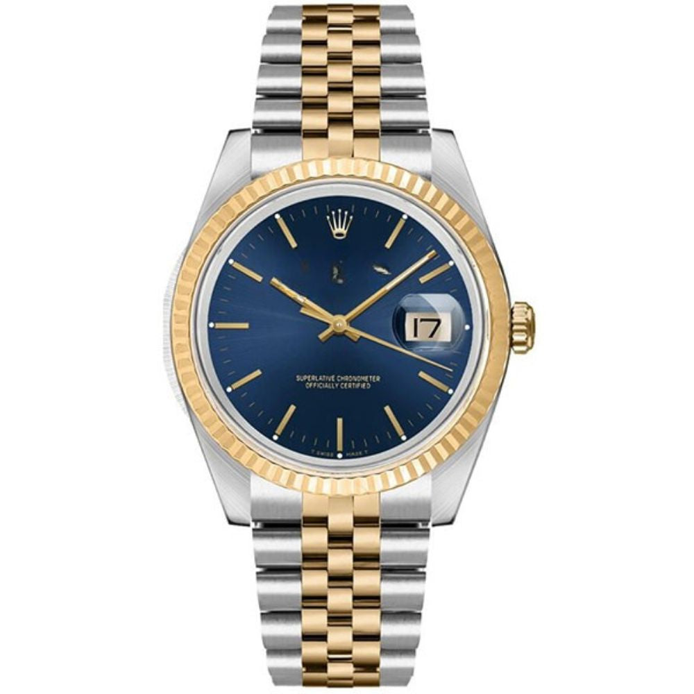 Rolex Datejust Gold & Steel Blue Dial 36mm 16233