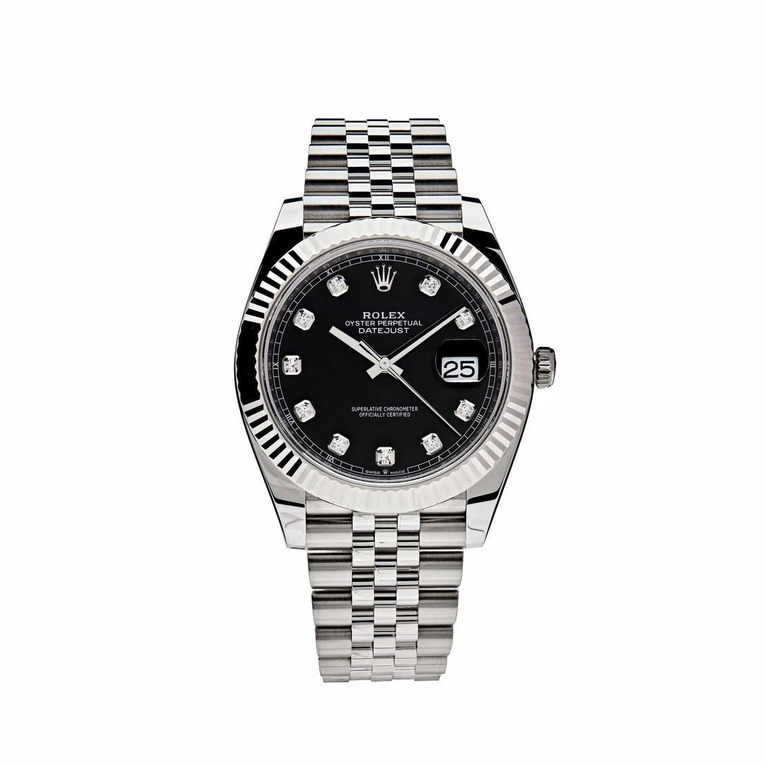 Rolex Datejust Diamond Black Dial Jubilee 41mm
